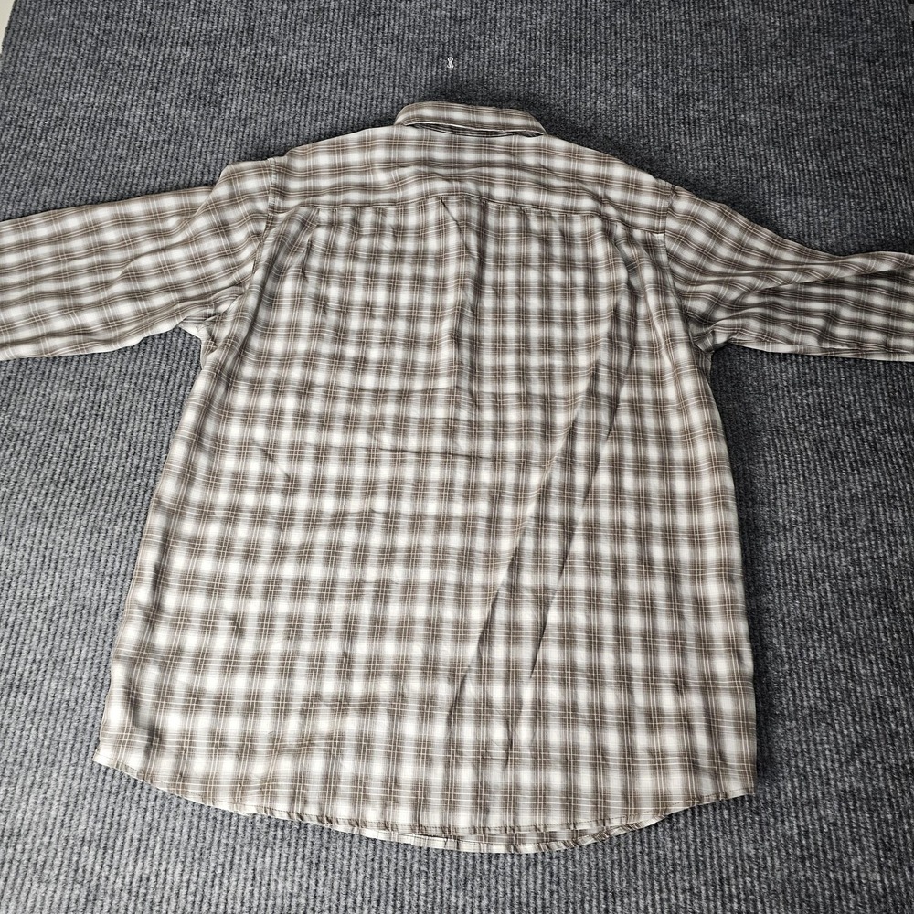 Columbia Shirt Mens XL Brown Gray Plaid Long Sleeve Button Front Lot 2 Casual - Picture 5 of 14